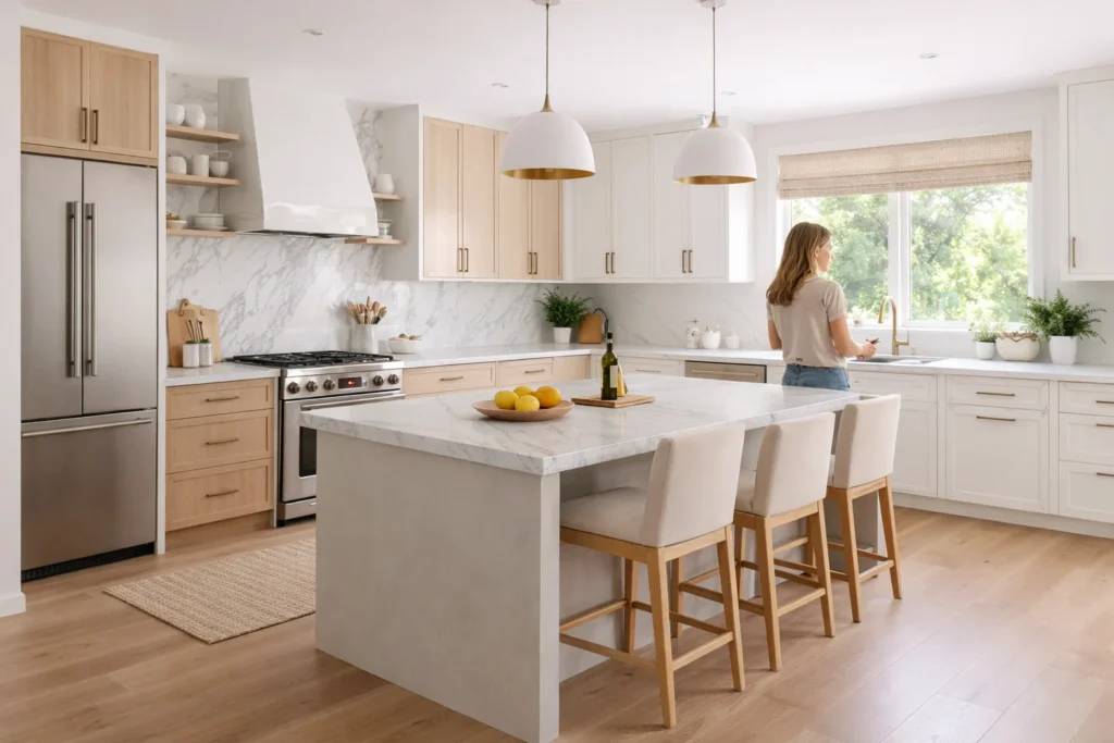 Kitchen Island Boosts Kitchen Productivity